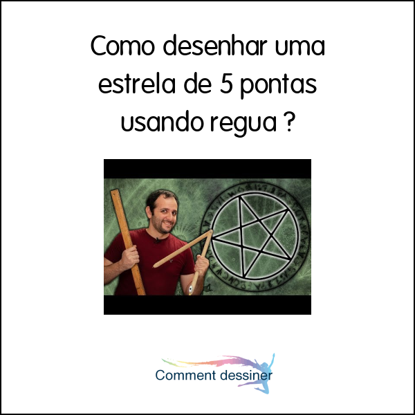 Como desenhar uma estrela de 5 pontas usando regua